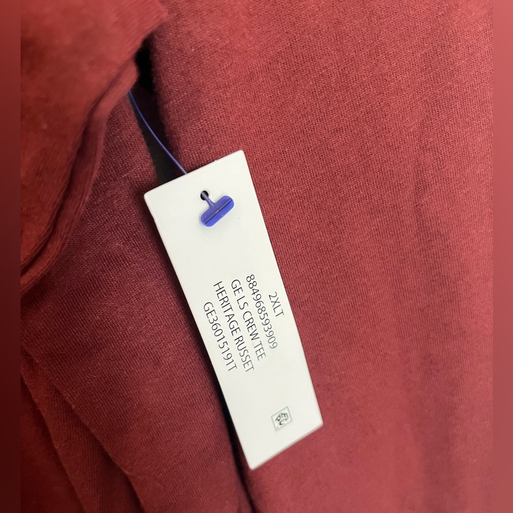 George | NWT Men's Deep Red Long Sleeve Tee - Picture 4 of 5